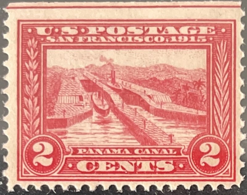 Scott #398 1913 2¢ Panama-Pacific Exposition Panama Canal perf. 12 MNH OG