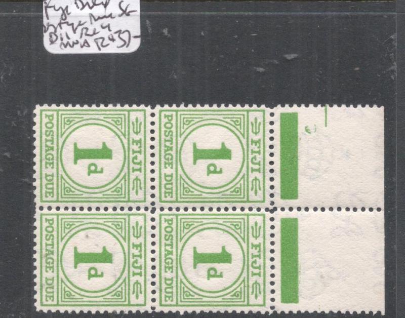 Fiji Postage Due SG D11 Margin Block of Four MNH (2dmu)