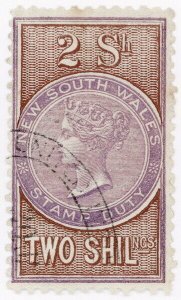 (I.B) Australia - NSW Revenue : Stamp Duty 2/- (1866)