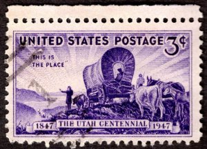 1947, US 3c, Pioneers Entering the Valley of Great Salt Lake, Used, Sc 950