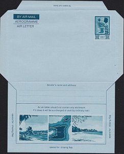 TRINIDAD & TOBAGO QE 20c pictorial aerogramme unused.......................A9638