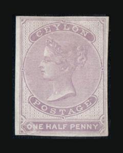 VINTAGE: CEYLON 1858 POG MHR SCOTT #14 $290 LOT #9229