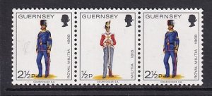 Guernsey   #99   MNH  1974  Miltia  2 1/2p + 1/2p + 2 1/2p  combination