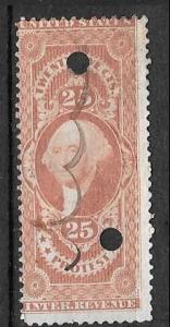 USA R49c, 25c Protest, used, AVG