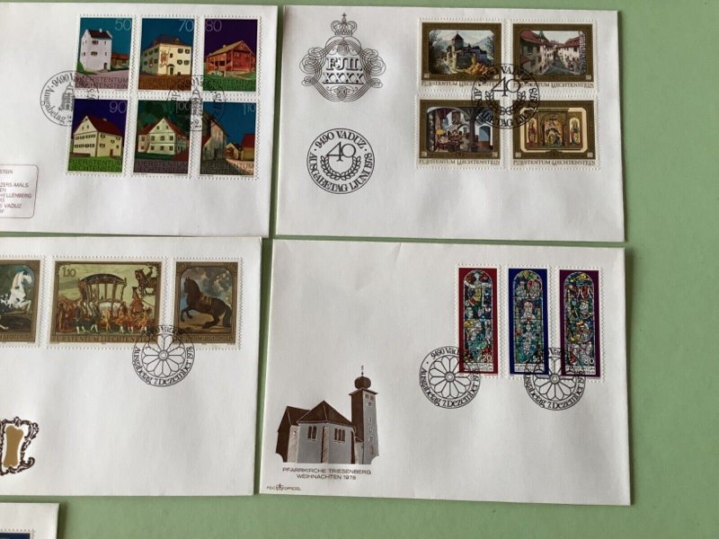 Liechtenstein 1978 postal stamps covers items Ref A1382