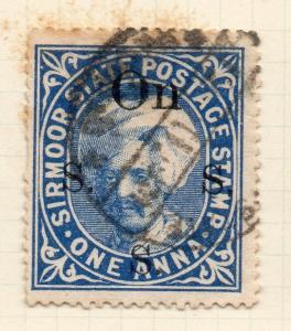 Indian States Sirmoor 1885-88 Early Issue Fine Used 1a. OFFICIAL 194699