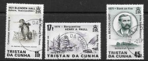 TRISTAN DA CUNHA SG426/8 1987 SHIPWRECKS (3rd SERIES) FINE USED