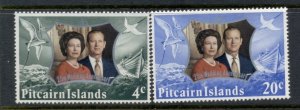 Pitcairn Is 1972 QEII Silver Wedding MUH