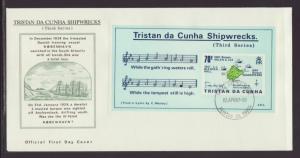 Tristan Da Chuna 415 Shipwrecks 1987 U/A FDC