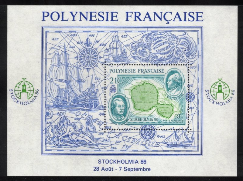 FRENCH POLYNESIA 1986 Stockholmia S/S; Scott C220, Yvert Bl 12; MNH