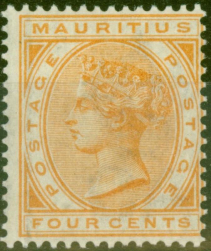 Mauritius 1883 4c Orange SG104 Fine & Fresh Lightly Mtd Mint