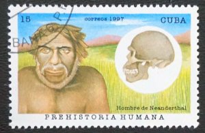 CUBA Sc# 3880  PREHISTORIC MAN  15c 1997  used / cto