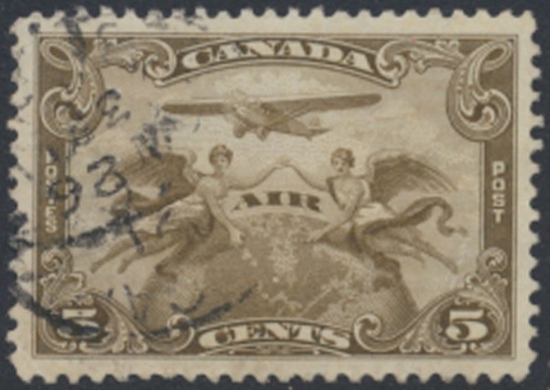 Canada  Sc#  C1 Air First Flight  Used  dated cancel  see details  / scans