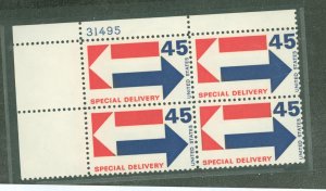 United States #E23  Plate Block