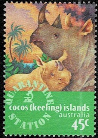 Cocos Island  1996 Quarantine Station Used