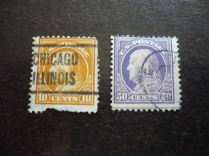 Stamps - USA - Scott# 416, 422 - Used Part Set of 2 Stamps