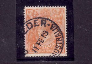 Australia-Sc#31-used-4p orange KGV-1915-dated 11 Fe 1919-