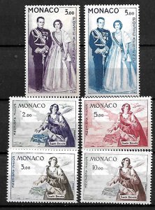 MONACO STAMPS 1960, 1961 , Sc.#C55-C60, MNH