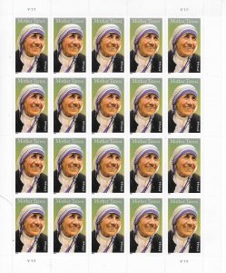 US#4475  44c Mother Teresa pane of 20  (MNH) CV $18.00