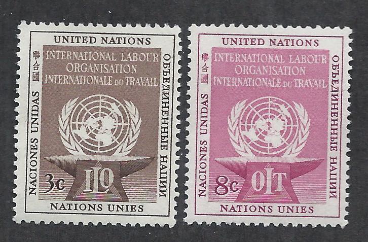UNITED NATIONS - NEW YORK SC# 25-6 FVF/MNH 1954