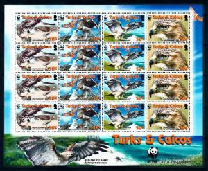 [94517] Turks & Caicos Islands 2007 Birds of Prey Red-tailed Hawk WWF Sheet MNH