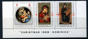 DOMINICA QE II 1968 The Christmas Issue and Mini-Sheet SG 245 MNH