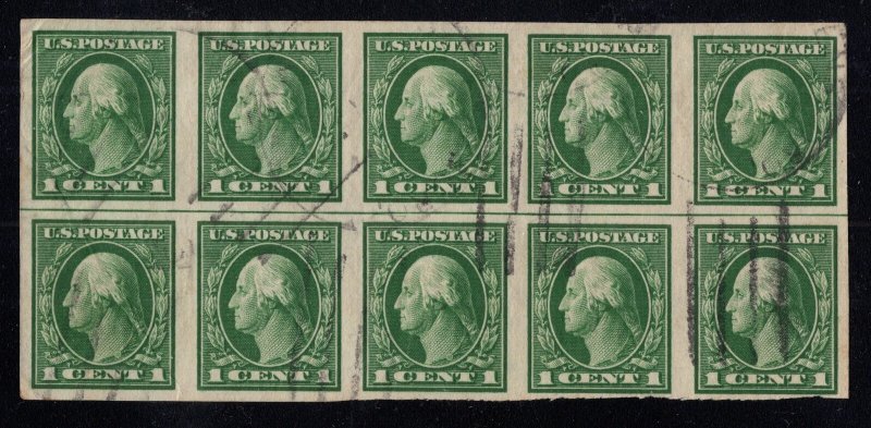 U.S. - 408 - Line Block of 10 - Fine/Very Fine - Used