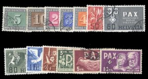 Switzerland 293-305, $806, 1945 Pax, used