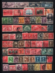 UNITED STATES 1923-1933 SET OF 68 OLD STAMPS USED/HINGED