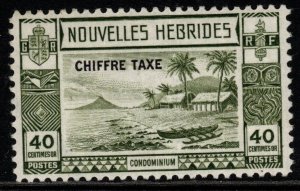 NEW HEBRIDES (FRENCH) SGFD68 1938 40c GREY-OLIVE POSTAGE DUE MNH 