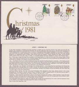 Jersey # 282 - # 284 , Christmas 1981 FDC - I Combine S/H