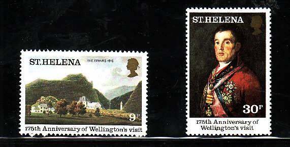 St. Helena-Sc#342-3- id7-unused NH set-Duke of Wellington's visit-1980-