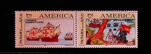 PANAMA Sc 800 NH PAIR OF 1992 - DISCOVERY OF AMERICA