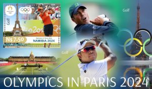 Olympic Games in Paris 2024 Golf 2024 year, 6 sheets  perforated  NEW