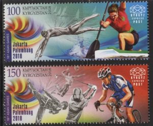 Kyrgyzstan KEP 86-87 (mnh from s/s) 18th Asian Games (2018)