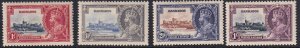 Barbados Sc# 186 / 189 KGV Silver Jubilee 1935 complete set MMH CV $30.00