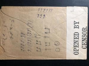 1917 Fieldpost Canada YMCA Censored OAS WW1 Cover to Edmonton