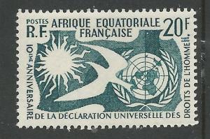 French Equatorial Africa # 202  Human Rights Declaration (1) Mint NH