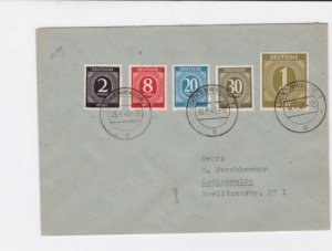 germany allied occupation  1948 numeral multi stamps  cover ref r14216