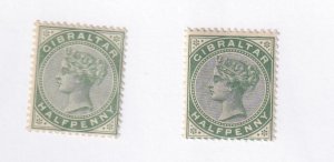 GIBRALTAR # 8 MNG VF-9 MNH Q/*VICTORIAN ISSUES CAT VALUE $34.50