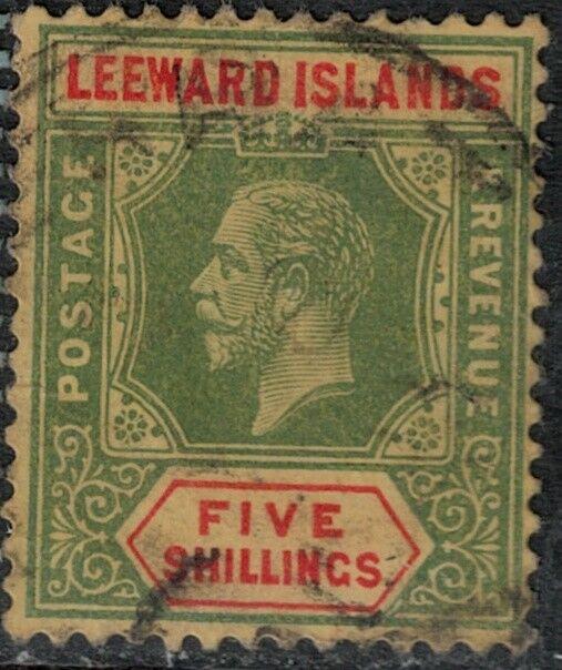 Leeward Islands 1914 SC 57 Used CV $120