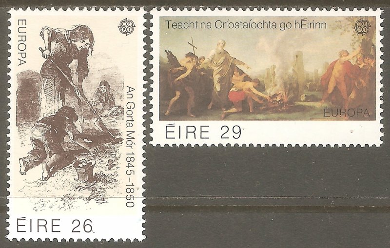 IRELAND Sc# 519 - 520 MNH FVF Europa Conversion of Ireland to Christianity