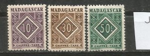 Madasgascar  Postage due # J31,J32,J33,MINT,LH