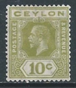 Ceylon #205 MH 10c King George V