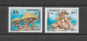 CORAL - FRENCH POLYNESIA #311-12  MNH