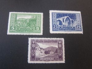 Albania 1923 Sc 148,150,152 MNH
