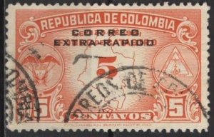 Colombia postal tax stamp (used) (1953)