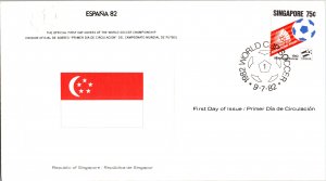 Singapore, Worldwide First Day Cover, Sports