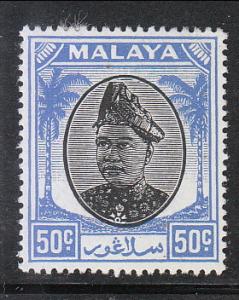 Malaya Selangor 1949 Sc 91 50c MLH