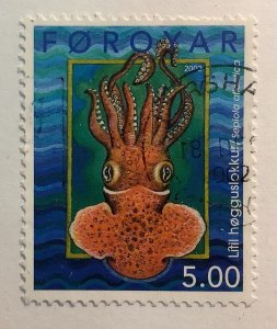 Faroe Island 2002 Scott 409 used - 5.00kr,  Mollusc,  Atlantic Bobtail